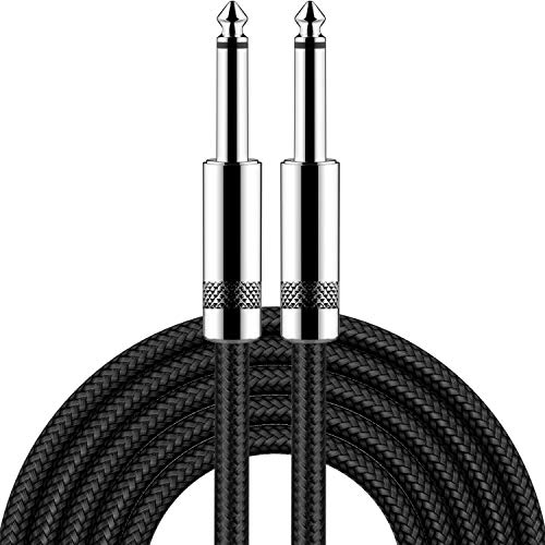 Guitar Cable 20ft New bee Electric Instrument Cable Bass AMP Cord 1/4 Straight to Straight for Electric Guitar, Bass Guitar, Electric Mandolin, Pro Audio, Black - 20FT Straight