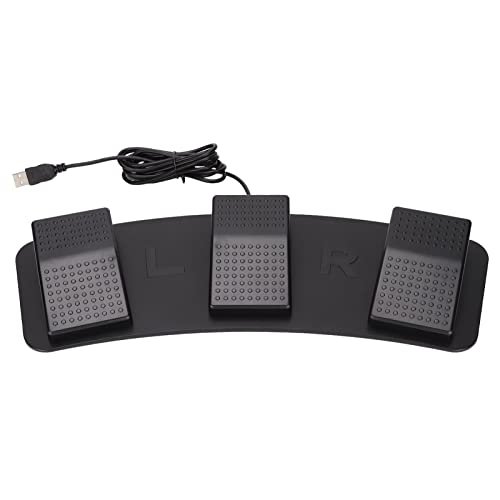 USB Triple Foot Switch Pedal, PC Triple Foot Switch Programmable Computer computer keyboard Multifunctional Ergonomic Triple USB Foot Pedal,for Video Game Office Equipment Control((mechanical switch)) - (mechanical switch)
