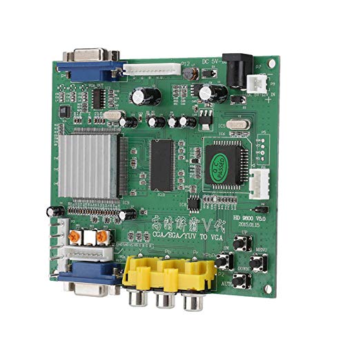 RCA to VGA Converter Board Arcade Game CGA/EGA/YUV to VGA HD Video Converter Board for CRT/LCD/PDP/Project Monitor