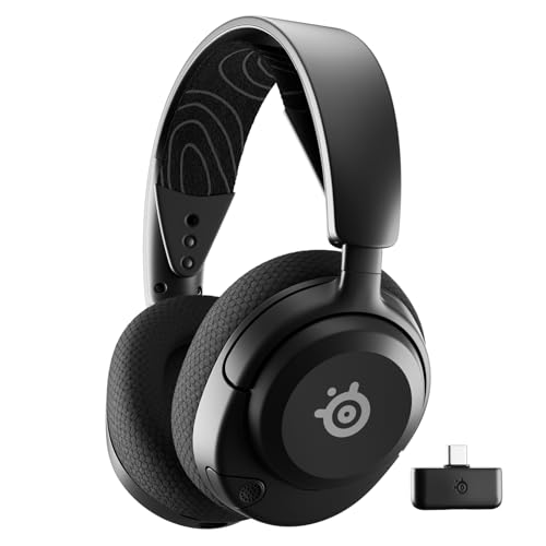 SteelSeries Arctis Nova 5 Wireless Multi-System Gaming Headset — Neodymium Magnetic Drivers — 100+ Audio Presets — 60 HR Battery — 2.4GHz or BT — ClearCast Gen2.X Mic — PC, PS5, PS4, Switch, Mobile - PC