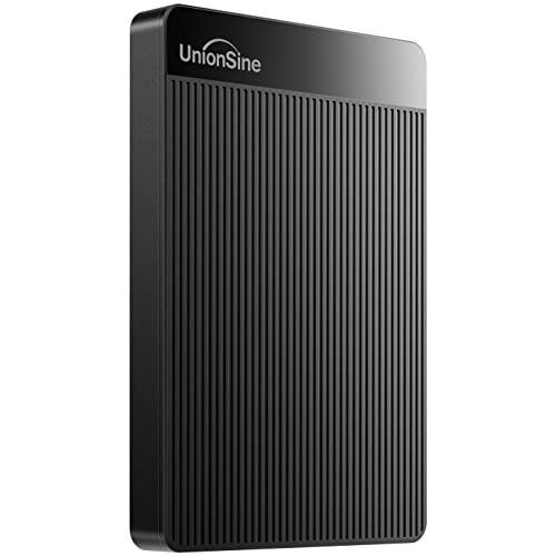 UnionSine 1TB Ultra Slim Portable External Hard Drive HDD-USB 3.0 for PC, Mac, Laptop, PS4, Xbox one,Xbox 360-Super Fast Transmission-HD-2510(Black) - 1TB - Black