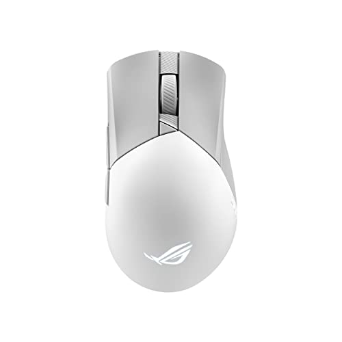 ASUS ROG Gladius III Wireless Gaming Mouse, 36000 DPI, 6 Buttons, Replaceable Switches, Paracord Cable - White - 36000 DPI - Wireless - White