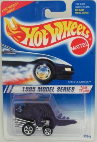 Hot Wheels 1995-345 Model Series 4 of 12 PURPLE Speed-a-saurus 1:64 Scale