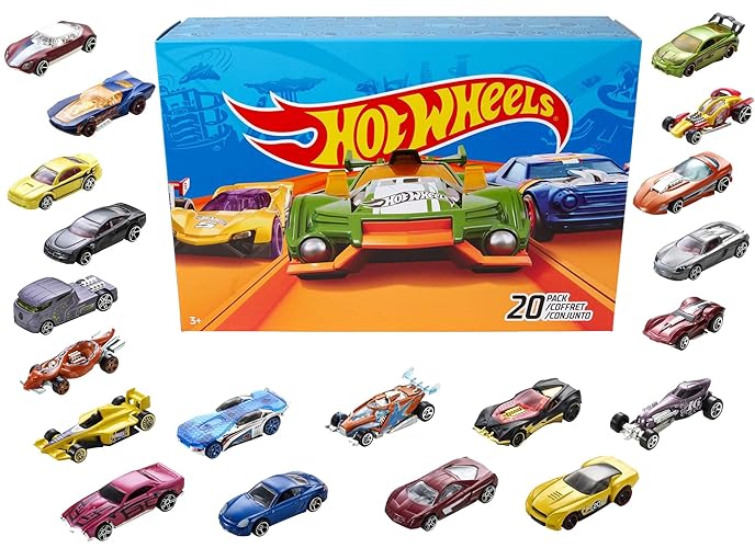 Hot Wheels Toy Cars & Trucks 20 Pack, Set of 20 1:64 Scale Vehicles for Play or Display, Instant Collection (Styles May Vary) - 20-Pack