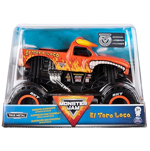 Monster Jam Official El Toro Loco Monster Truck Die-Cast Vehicle, 1:24 Scale