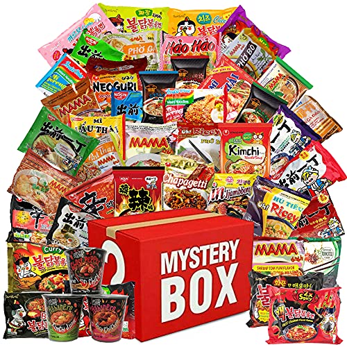 3 Set of 15 Pack Nissin, Samyang, Mama, Acecook, Kung-Fu, Ottogi -Mystery Hot & Spicy Asian Instant Ramen Variety Bundle w/Fortune Cookie & Chopsticks, 1.37 Kilograms