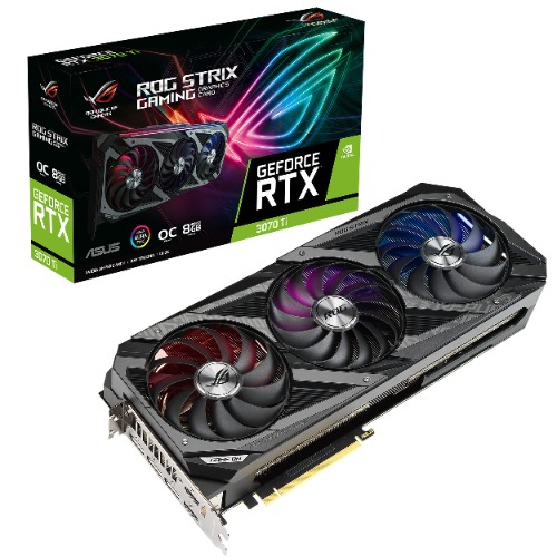 ASUS ROG Strix NVIDIA GeForce RTX 3070 Ti OC Edition Gaming Graphics Card (PCIe 4.0, 8GB GDDR6X, HDMI 2.1, DisplayPort 1.4a, Axial-tech Fan Design, 2.9-Slot, Super Alloy Power II, GPU Tweak II) - Graphic Card