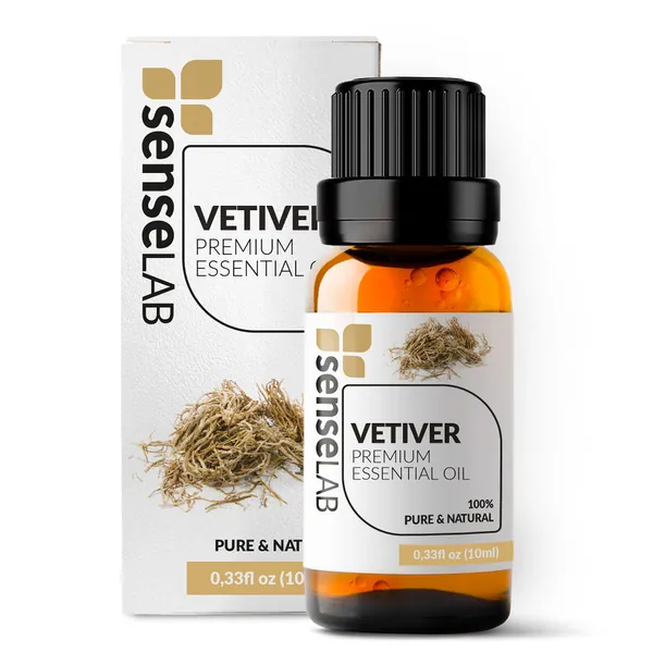 Vetiver Essential Oil - Made in India - 100% Pure Extract Vetiver Oil Therapeutic Grade ( 0.33 Fl Oz / 10 ml)