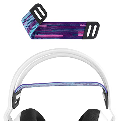 Geekria Mesh Fabric Headband Pad, Compatible with Logitech G733, G335 Headphones Replacement Band/Headset Headband Cushion Cover Repair Parts (Purple)