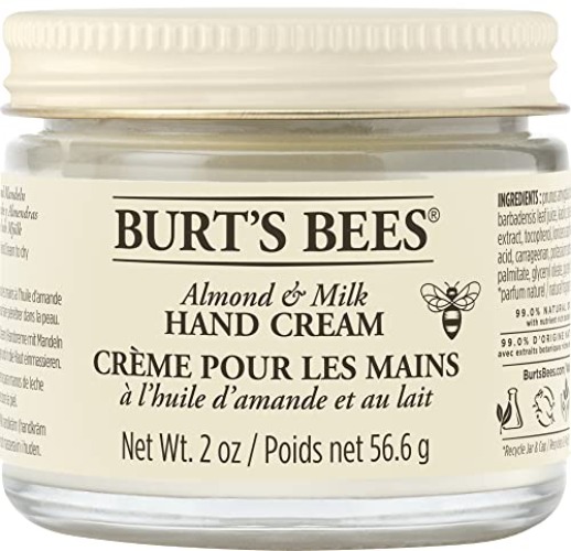 Burt's Bees Almond & Milk Hand Cream For Very Dry Hands, Hand Moisturiser With Sweet Almond Oil & Beeswax, 56.6g - Almond & Milk