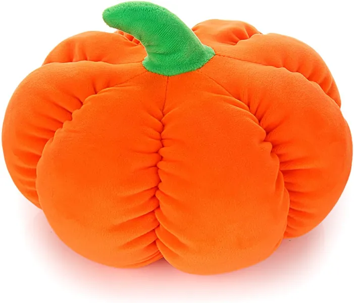 Stuffed Pumpkin Fluffy Pumpkin Plush Toy Durable Halloween Pumpkins Decorative Couch Throw Pillow Soft Pumpkin Toys Gift for Kids Toddlers Babies Orange 10"