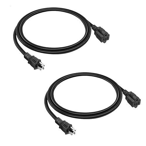3ft Extension Cord Outdoor 2 Pack