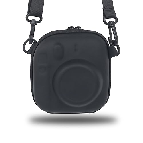Kuprusar Camera Protective Case for Instax Mini Camera Carrying Storage Bag with Shoulder Strap - Black