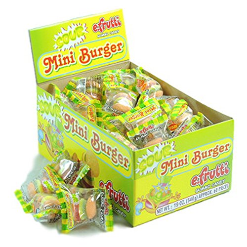 E.Frutti, Sour Mini Burger Gummi, Count 60 (0.31 oz) - Sugar Candy / Grab Varieties & Flavors