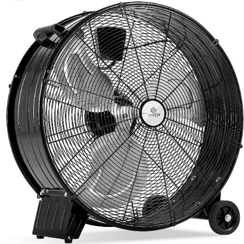KESSER® KE-60 Industriële trommelventilator | windmachine | vloerventilator | zaalventilator | Ø60 cm | (24") trommelventilator | industriële ventilator | staande ventilator | halkoeling 160 Watt
