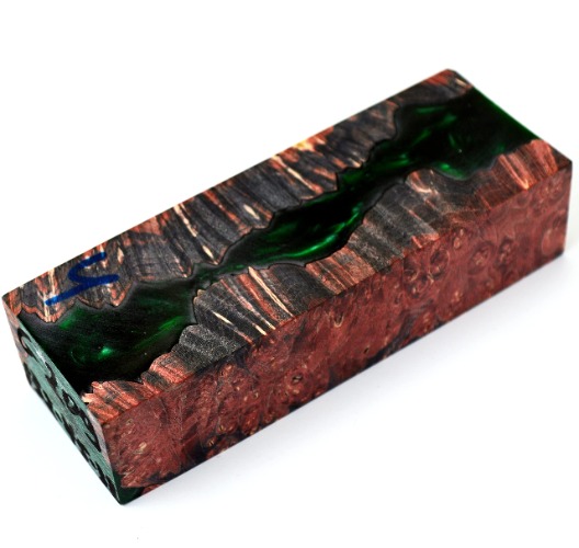 Burl Hybrid Stabilized Wood Wooden Block Turning Blank Block Bar Handle Blade Knives Knife Stabilizing (G209)