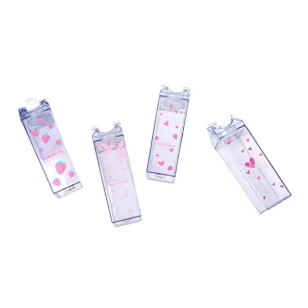 
                            Yearkala Portable Water Bottle Milk Storage Sakura-Print Strawberry-Print Sports Drinking Clear Cup For Home School Office
                        