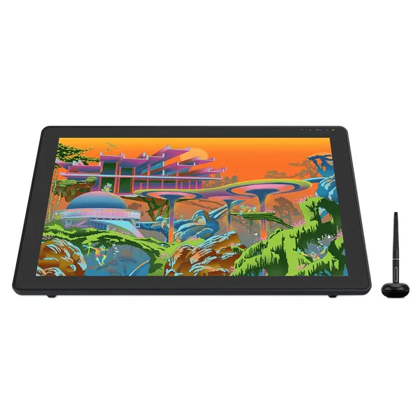 HUION Kamvas 22 Plus Graphics Drawing Tablet with Screen QLED Full-Lamination 140% sRGB PW517 Battery-Free Stylus Adjustable Stand, 21.5inch Pen Display for Linux, Windows PC, Mac, Android - 