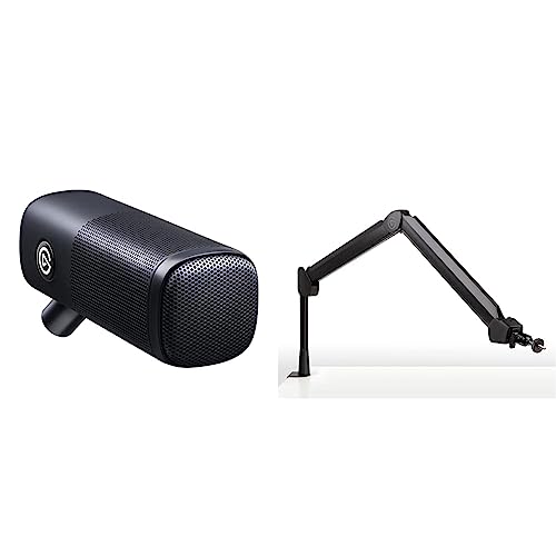 Elgato Wave DX with Broadcasting Boom Arm, Fully Adjustable with Cable Management, Dynamic XLR Microphone, speech optimised for Podcasting, Streaming, No Signal Booster Required, any Interface, PC/Mac - High Rise - XLR Mic Set