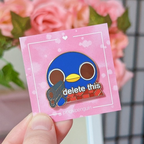 "Delete This" Roald Enamel Pin