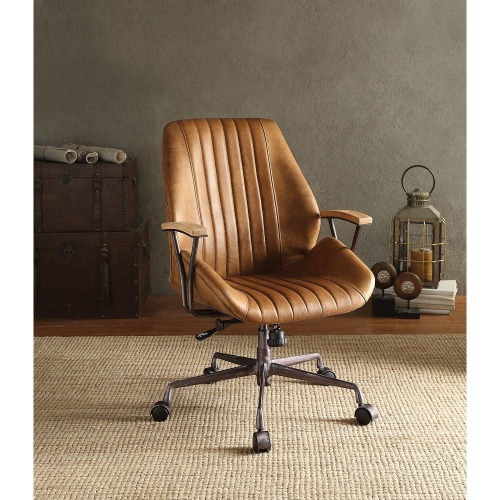 Hamilton Office Chair in Coffee Top Grain Leather - 92412
