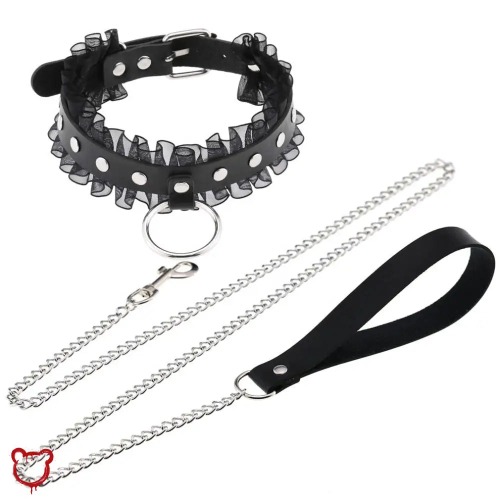 Laced Temptress Choker - Black