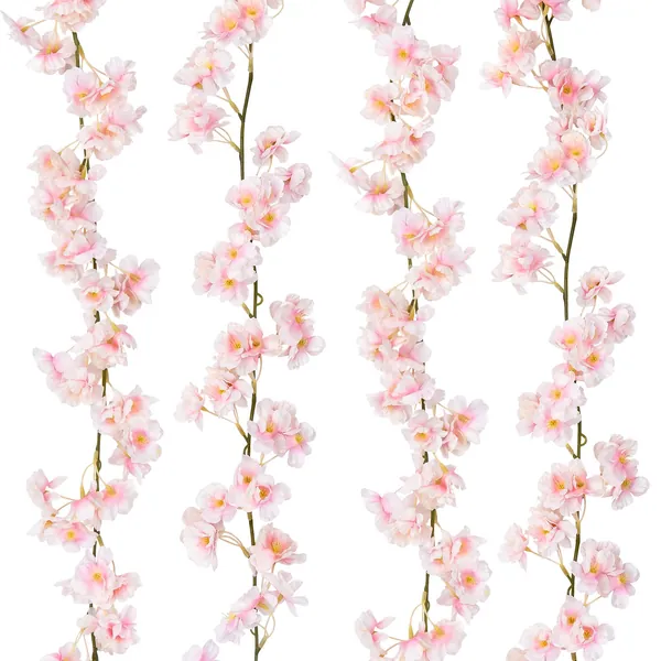Sunm Boutique Artificial Cherry Blossom Garland Hanging Vine Silk Garland Wedding Party Decor (Pack of 2)