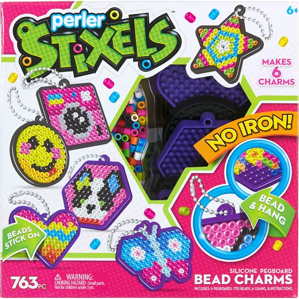 Perler Beads Stixels Crafts Keychains Activity for Kids, 750 pcs