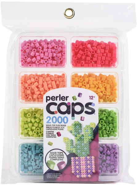 Perler Bright Colors Caps Bead Tray, 2000pcs