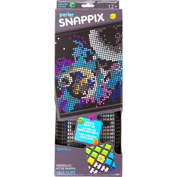 Perler Celestial Sky Snappix No-Iron Fuse Bead Craft Kit for Kids, 12" x 12", 2203 Piece - Celestial Sky