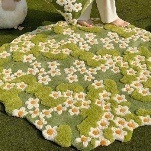 Wonderland Daisy Carpet Pet Mat Pet Rug | Daisy / 47.2*47.2in