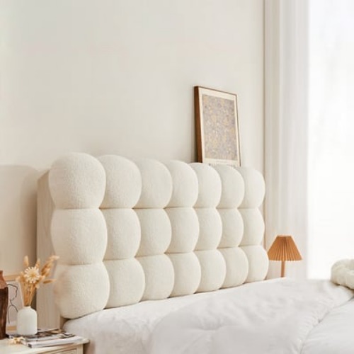 Queen Headboard Pillow in White | Homary 