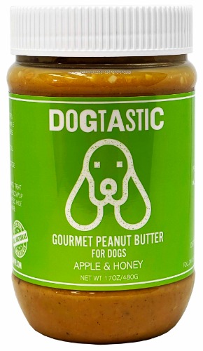 Dogtastic Gourmet Peanut Butter for Dogs - Apple & Honey Flavor - Peanut Butter - Apple & Honey