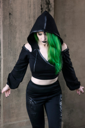Deadlands V Cropped Hoodie - S