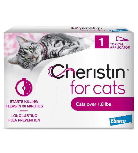 Cheristin for Cats Topical Flea Prevention – Starts Killing Fleas in 30 Minutes, 1 Dose