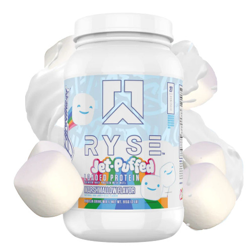 Ryse Core Series Loaded Protein | Build, Recover, Strength | 25g Whey Protein | Added Prebiotic Fiber and MCTs | Low Carbs & Low Sugar | 27 Servings (Marshmallow) - Marshmallow