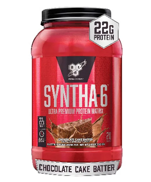 BSN SYNTHA-6 Whey Protein Powder, Micellar Casein, Milk Protein Isolate, Chocolate Cake Batter, 28 Servings (Packaging May Vary)