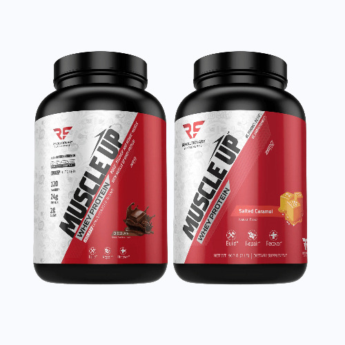 Muscle Up Whey Protein (2lb) - 2-pack (Chocolate & Salted Caramel)