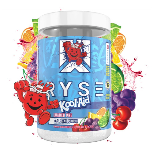Ryse Core Series Loaded Pre | Pump, Energy, Strength | L-Citrulline, Beta Alanine, L-Theanine, Caffeine, and Thinkamine | 30 Servings (Tropical Punch) - Kool Aid 438 Gram (Pack of 1)