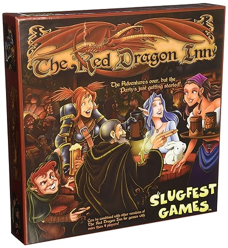 Slugfest Games: Red Dragon Inn, Strategy Board Game, Base Game, Compatible with Any of the Expansions, 30 to 60 Minute Play Time, 2 to 4 Players, For Ages 13 and up