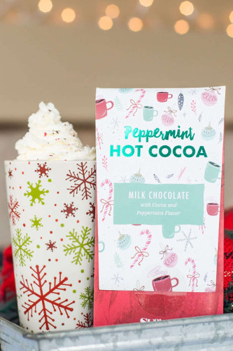 Peppermint Hot Cocoa Chocolate Bar – 4 Pack of Creamy Milk & Dark Chocolate with Mint | Handcrafted Holiday Treat