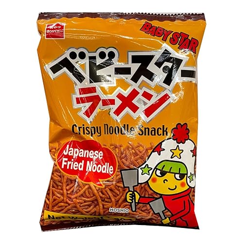 Babystar Ramen Snack Yakisoba (3.17oz). Mini cut dried pan fried noodle for anytime snack.(TCS-15 L-2) - Pack of 6