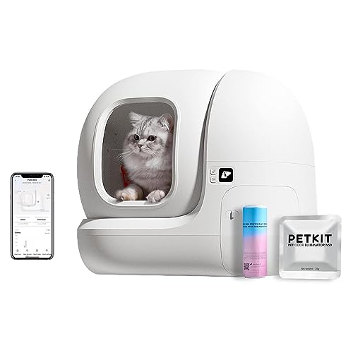 PETKIT Self Cleaning Cat Litter Tray, PURA MAX Automatic Cat Litter Box with N50, 76L Extra Large Capacity, APP Control, Safety Protection, Smart Robot Litter Box for Multiple Cats - PURA MAX with N50