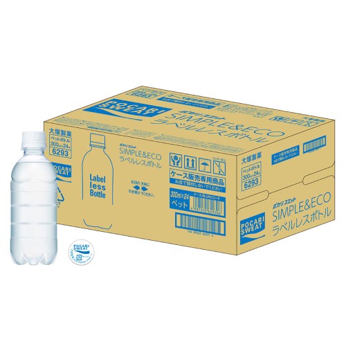 Otsuka Pharmaceutical Pocari Sweatshirt, Labelless, 10.1 fl oz (300 ml) x 24 Bottles