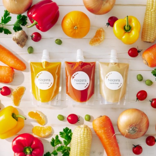 Nagara Handy Soup, Authentic Vegetable Soup, Assortment, No Chemical Seasonings, Preservatives, Colorings, Store at Room Temperature, Vegetables, Soup, Corn Potage, Gazpacho, Smoothie, Set of 9 of 3 Types
