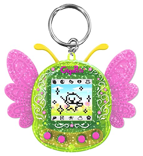Giga Pets Pixie Virtual Pet Electronic Toy (Green), Upgraded Nostalgic 90s Toy, 8 Different Pixie Evolutions, Collect Elements, Cast Spells, Craft Potions, for Kids of All Ages - Pixie Green