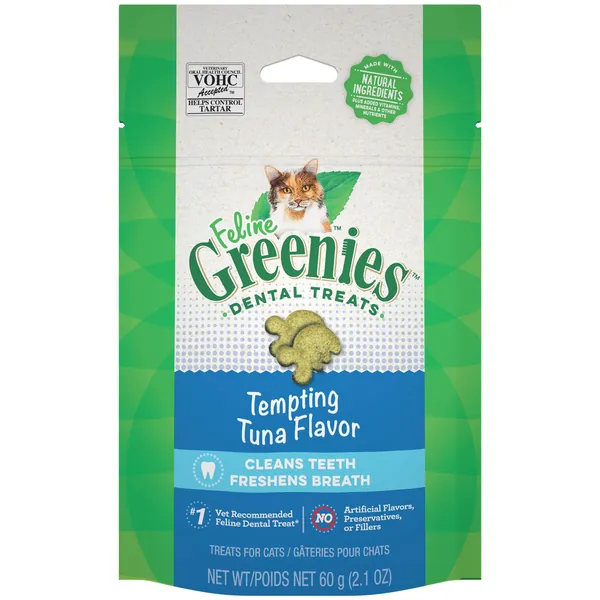 Greenies Feline Dental Cat Treat Tuna Flavour 60G Bag, One Size