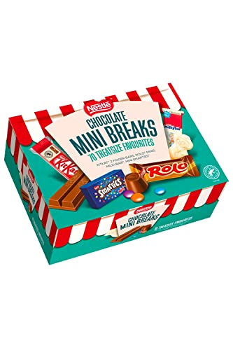 Nestle Chocolate Mini's Selection Box, 70 Chocolate Biscuit Bars - Kit Kat, Smarties, Rolos, Milkybar, Sharing Bulk Chocolate Box