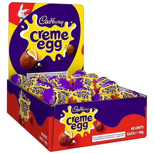 Cadbury Easter Creme Egg (Pack of 48) Milk Chocolate Filled With Creamy Filling - Original