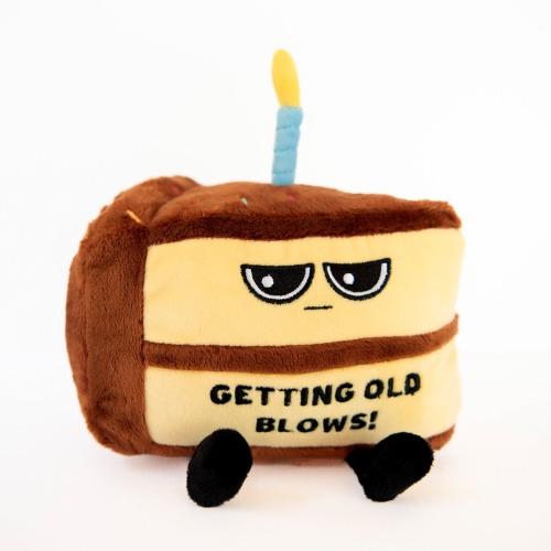 "Getting Old Blows" Birthday Cake Plushie